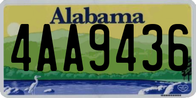 AL license plate 4AA9436