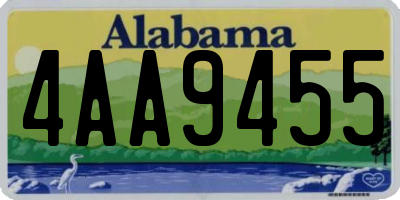 AL license plate 4AA9455
