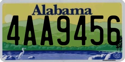 AL license plate 4AA9456