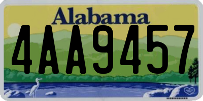 AL license plate 4AA9457