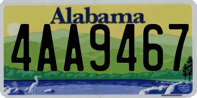 AL license plate 4AA9467