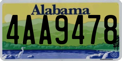 AL license plate 4AA9478