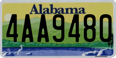 AL license plate 4AA9480