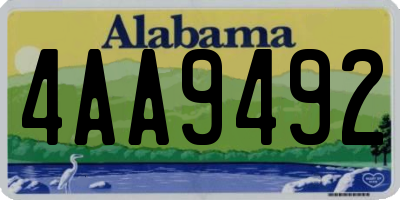 AL license plate 4AA9492
