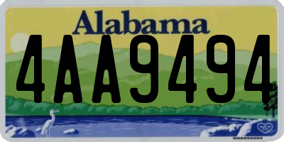 AL license plate 4AA9494