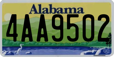 AL license plate 4AA9502