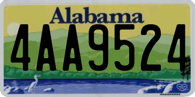 AL license plate 4AA9524
