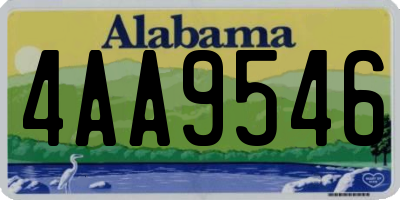 AL license plate 4AA9546