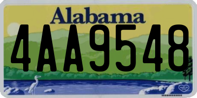 AL license plate 4AA9548