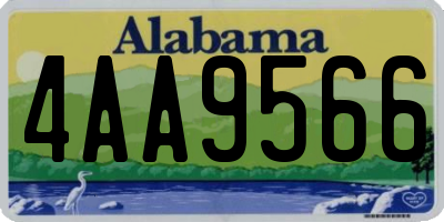 AL license plate 4AA9566