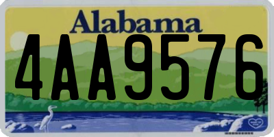 AL license plate 4AA9576