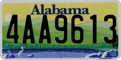 AL license plate 4AA9613