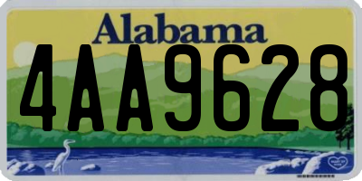 AL license plate 4AA9628