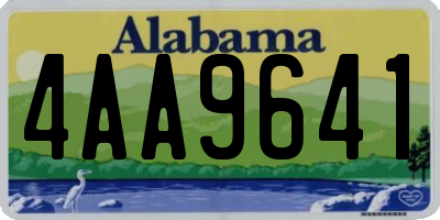 AL license plate 4AA9641