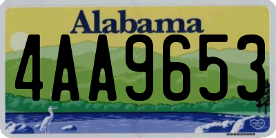 AL license plate 4AA9653
