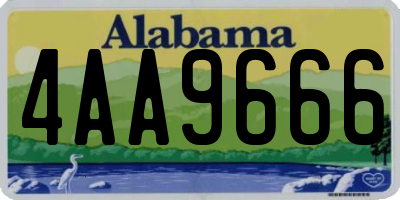 AL license plate 4AA9666