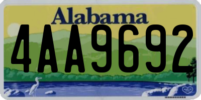 AL license plate 4AA9692