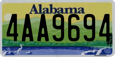 AL license plate 4AA9694