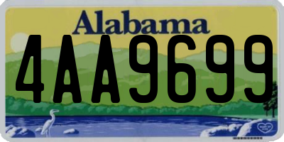 AL license plate 4AA9699