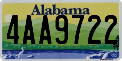 AL license plate 4AA9722
