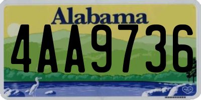 AL license plate 4AA9736