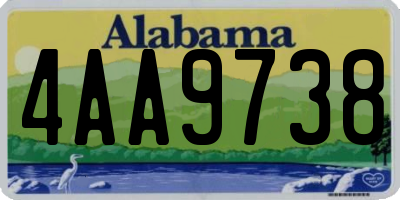 AL license plate 4AA9738