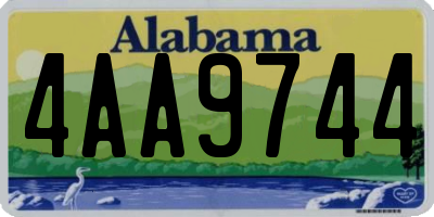 AL license plate 4AA9744