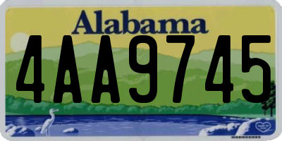 AL license plate 4AA9745