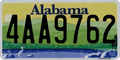AL license plate 4AA9762