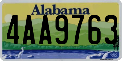 AL license plate 4AA9763