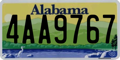 AL license plate 4AA9767