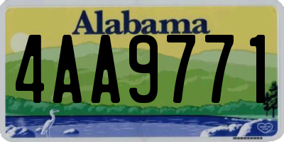 AL license plate 4AA9771