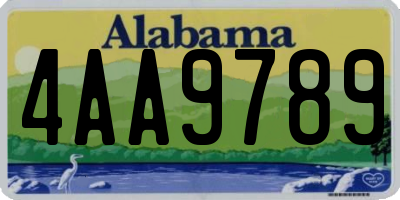 AL license plate 4AA9789