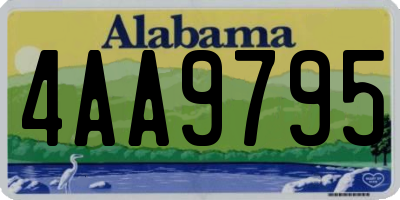 AL license plate 4AA9795
