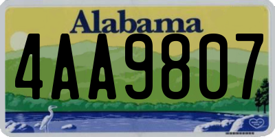 AL license plate 4AA9807