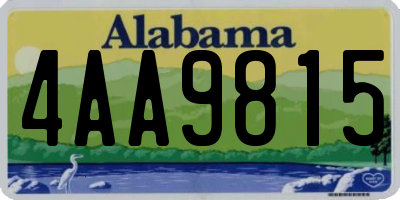 AL license plate 4AA9815