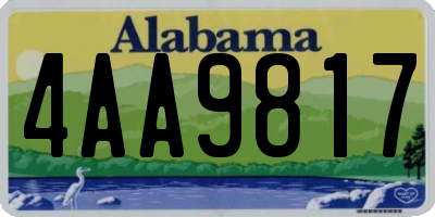 AL license plate 4AA9817