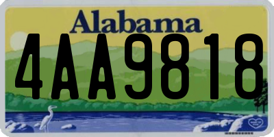 AL license plate 4AA9818