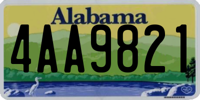 AL license plate 4AA9821