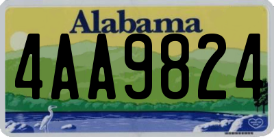 AL license plate 4AA9824