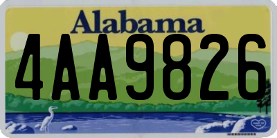 AL license plate 4AA9826