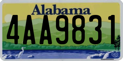 AL license plate 4AA9831