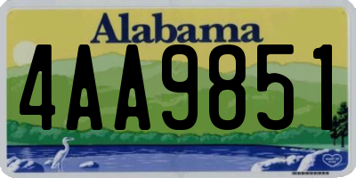 AL license plate 4AA9851