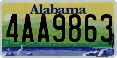 AL license plate 4AA9863