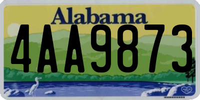 AL license plate 4AA9873