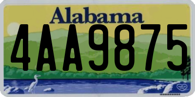 AL license plate 4AA9875