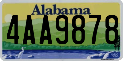 AL license plate 4AA9878