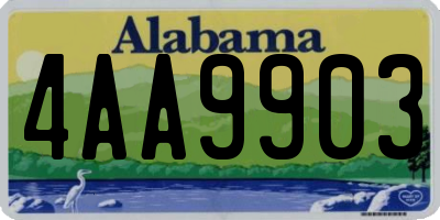 AL license plate 4AA9903