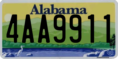 AL license plate 4AA9911