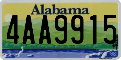 AL license plate 4AA9915